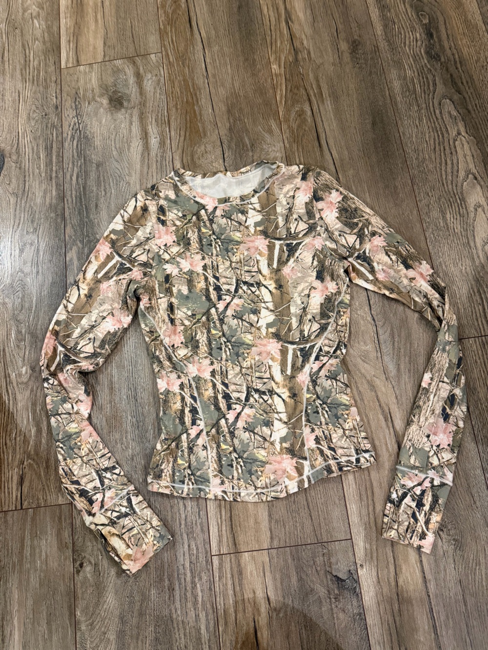 Buffbunny Collection Pink & Green Camo print top